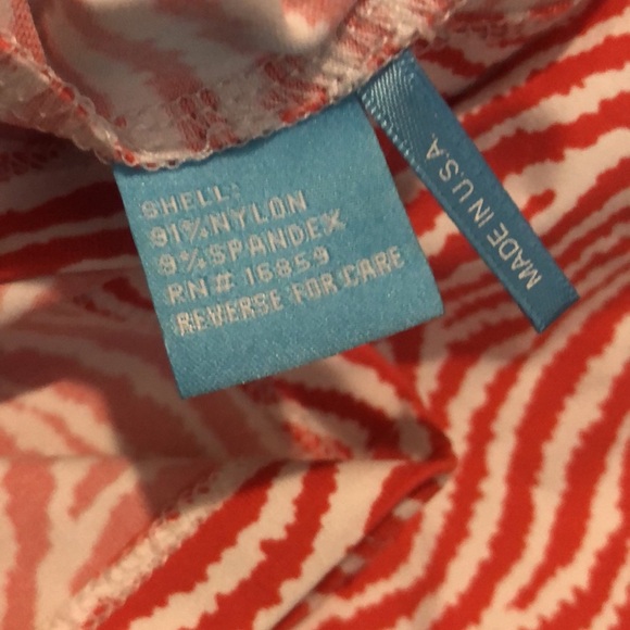 J. McLaughlin Sophia Orange & White Radio Waves Catalina Sheath Dress Small - Picture 5 of 5